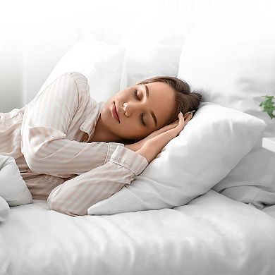 Cheer Collection Set of 2 Feather Down Throw Pillow Inserts for Couch Bed and Decorative Shams