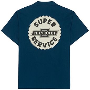 Men's Chevrolet Super Service Graphic Short Sleeve Button-Down Shirt