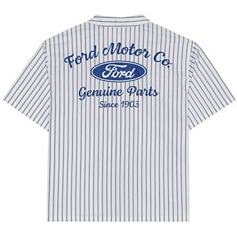 Men's Ford Motor Co. Striped Graphic Short Sleeve Button-Down Shirt