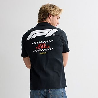 Men's Formula 1 Race Faster Workwear Short Sleeve Button-Down Shirt