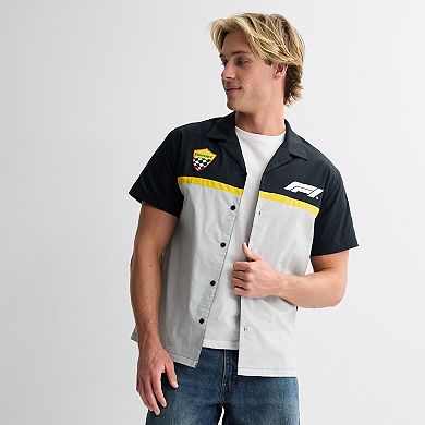 Men's Formula 1 Race Faster Workwear Short Sleeve Button-Down Shirt