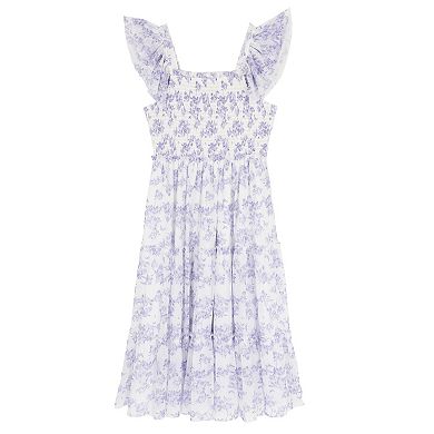 Girls 7-16 Rare Editions Floral Power Mesh Dress