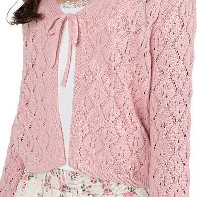Girls 7-12 Tween Diva Crochet Cardigan & Tiered Skort 3-pc. Set