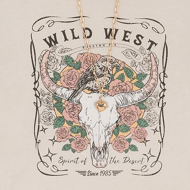 Girls 7-12 Tween Diva 3-pc. Graphic Tee & Tiered Skort Set