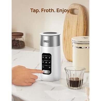 DREO 9-oz. 8-in-1 Electric Milk Frother & Foam Maker