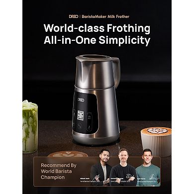 DREO BaristaMaker 15-oz. All-in-1 Electric Milk Frother