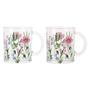 Home Essentials S2 Floral Hand-Painted Mugs