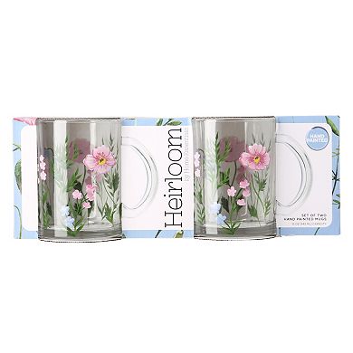 Home Essentials S2 Floral Hand-Painted Mugs
