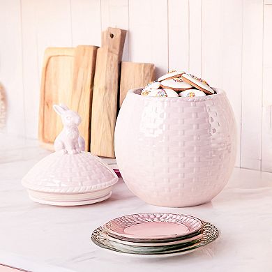 Home Essentials Bunny Basketweave Canister