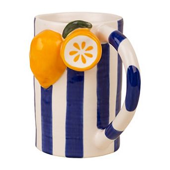 Home Essentials Lemon Stripe Ceramic Mug