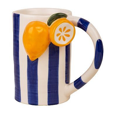 Home Essentials Lemon Stripe Ceramic Mug