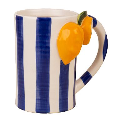Home Essentials Lemon Stripe Ceramic Mug