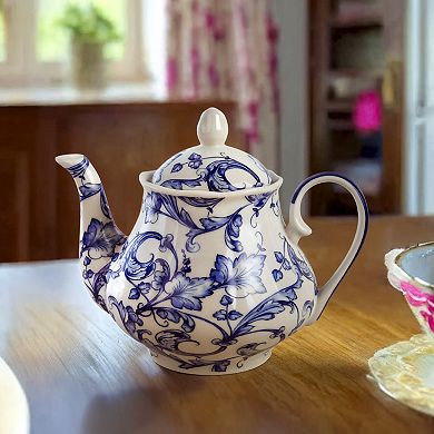 Home Essentials Blue Chintz Teapot