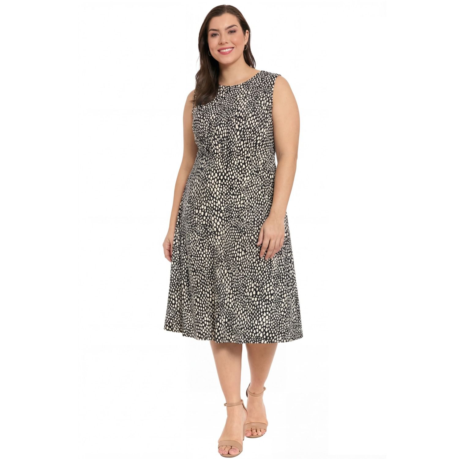 Женские платья London Times Plus Size London Times Inset Waist Midi Dress