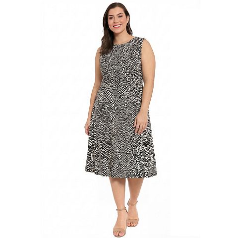 Женские платья London Plus Size London Times Inset Waist Midi Dress