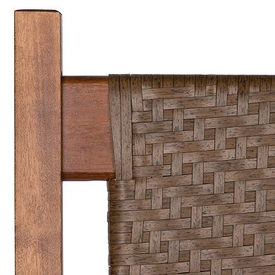 Shine Company Weather-Resistant Rattan-Back 2-pc. Rocking Chair Set