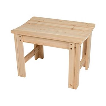 Shine Company Backless Wooden Outdoor Garden Patio Bench