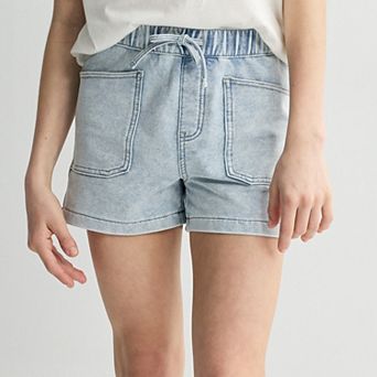 Girls 7-16 Vanilla Star Patch Pocket Knit Shorts