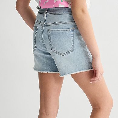 Girls 7-16 Vanilla Star Flower Applique Shorts