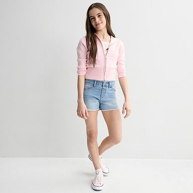 Girls 7-16 Vanilla Star Rhinestud Adjustable Shorts