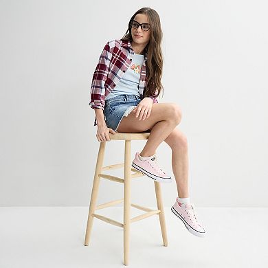 Girls 7-16 Vanilla Star Crochet Pocket Bag Shorts