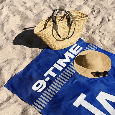 Los Angeles Dodgers 2025 World Series Multi Champ Amplify Beach Towel