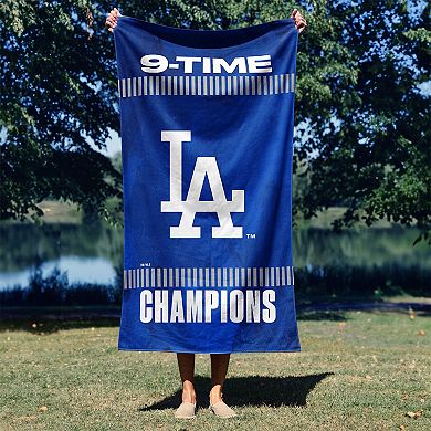 Los Angeles Dodgers 2025 World Series Multi Champ Amplify Beach Towel