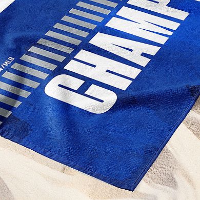 Los Angeles Dodgers 2025 World Series Multi Champ Amplify Beach Towel