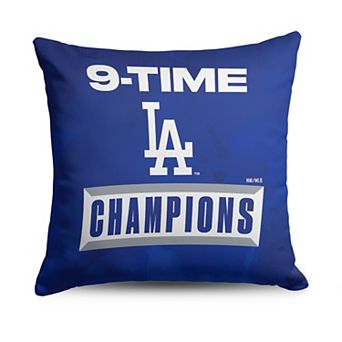 Los Angeles Dodgers 2025 World Series Multi Champ Afterburn Throw Pillow