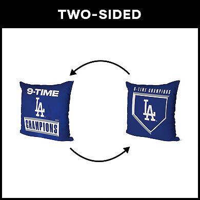 Los Angeles Dodgers 2025 World Series Multi Champ Afterburn Throw Pillow