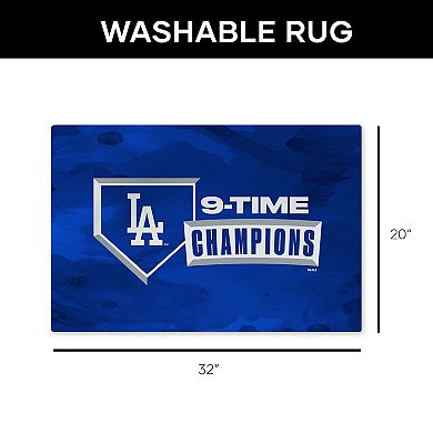 Los Angeles Dodgers 2025 World Series Multi Champ Revved Washable Rug