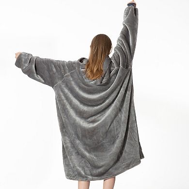 Sweet Home Oversized Wearable Throw Blanket with Sleeves & Hood