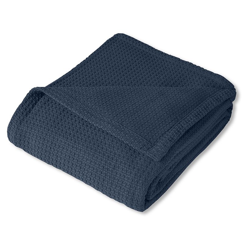 Sweet Home Cotton Houndstooth Throw Blanket, Blue