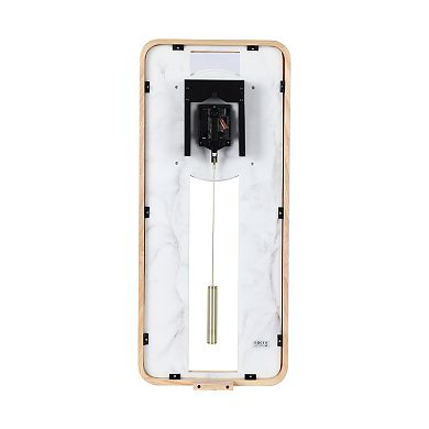 Seiko Bianco Classic Modern Pendulum Wall Clock with Marble Design