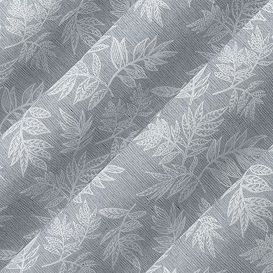 No. 918 Koda Woven Jacquard Leaf Light Filtering 2 Window Curtain Panels