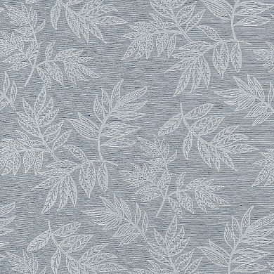 No. 918 Koda Woven Jacquard Leaf Light Filtering 2 Window Curtain Panels