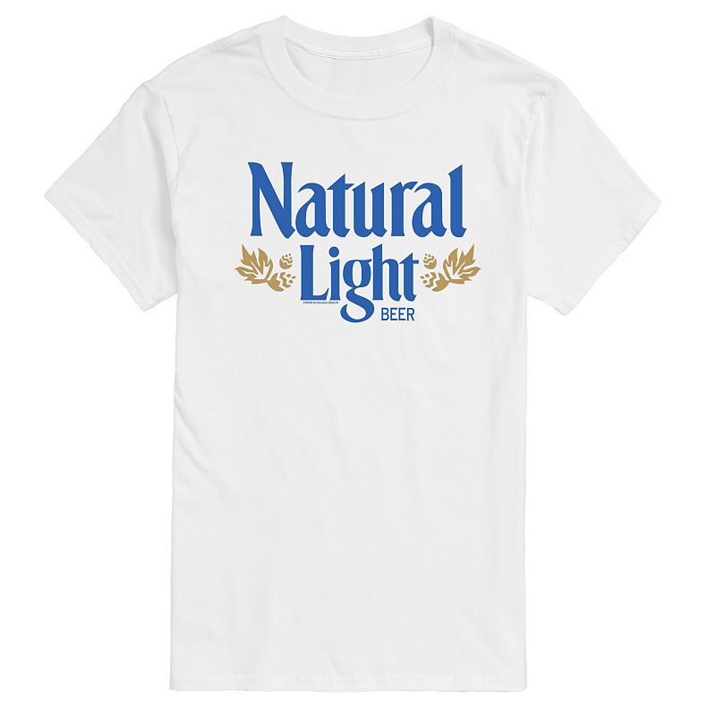 Men's Natural Light Beer Vintage Logo Graphic Tee, 