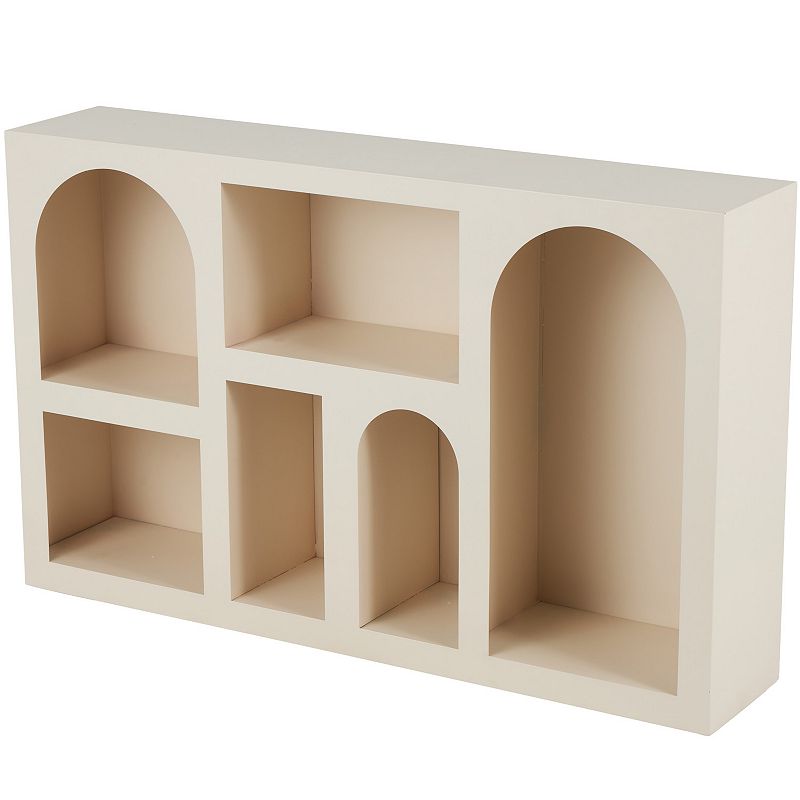 Stella & Eve Metal Arched Block 5-Cubby Storage Shelving Unit, Ivory Metal