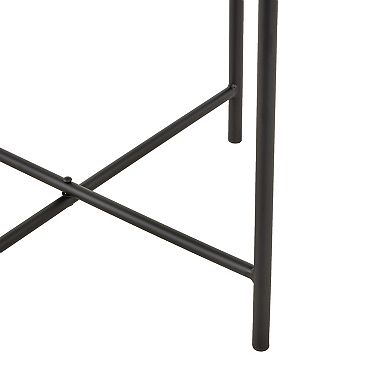 Stella & Eve Marble Round Accent Table with Metal Support