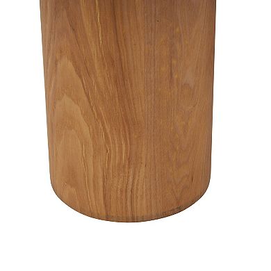 Stella & Eve Wood Round Coffee Table with Marble Top