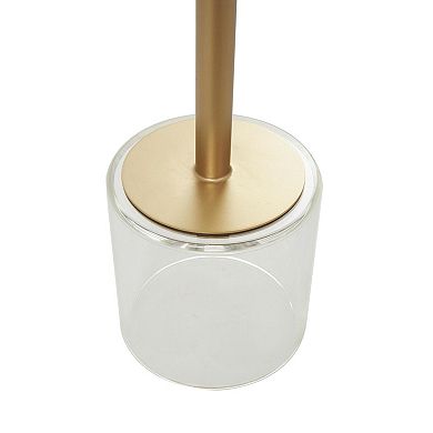 Stella & Eve Acrylic Plastic Accent Table with Elevated Base and Gold Stand