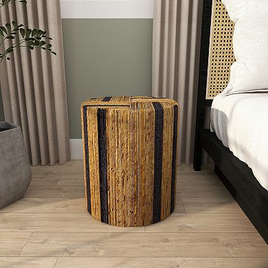 Stella & Eve Handmade Wrapped Side End Accent Table