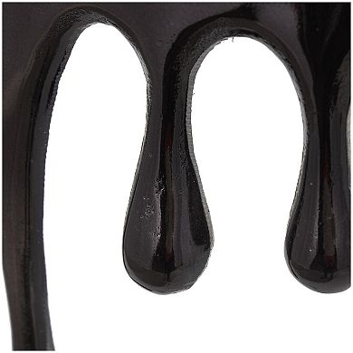 Stella & Eve Half Moon Drip Console Table with Melting Designed Legs and Glass Top