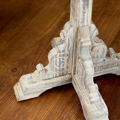 Stella & Eve Intricately Carved Wood Accent Table