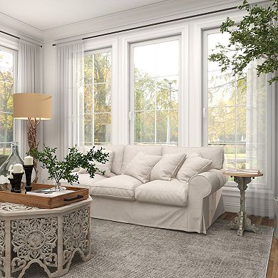 Stella & Eve Intricately Carved Wood Accent Table