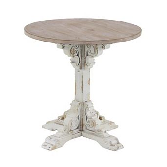 Stella & Eve Intricately Carved Wood Accent Table