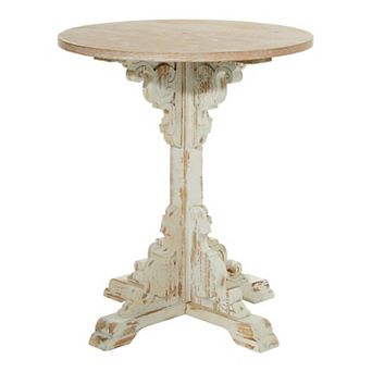 Stella & Eve Distressed Carved Accent Table