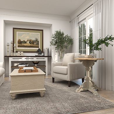 Stella & Eve Distressed Carved Accent Table