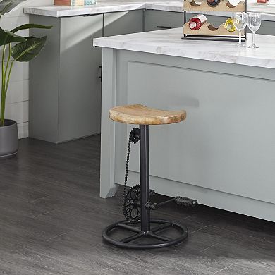 Stella & Eve Adjustable Metal Kitchen Counter Stool with Pedals