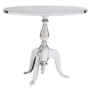 Stella & Eve Aluminum Metal Small Accent Table with Scroll Legs